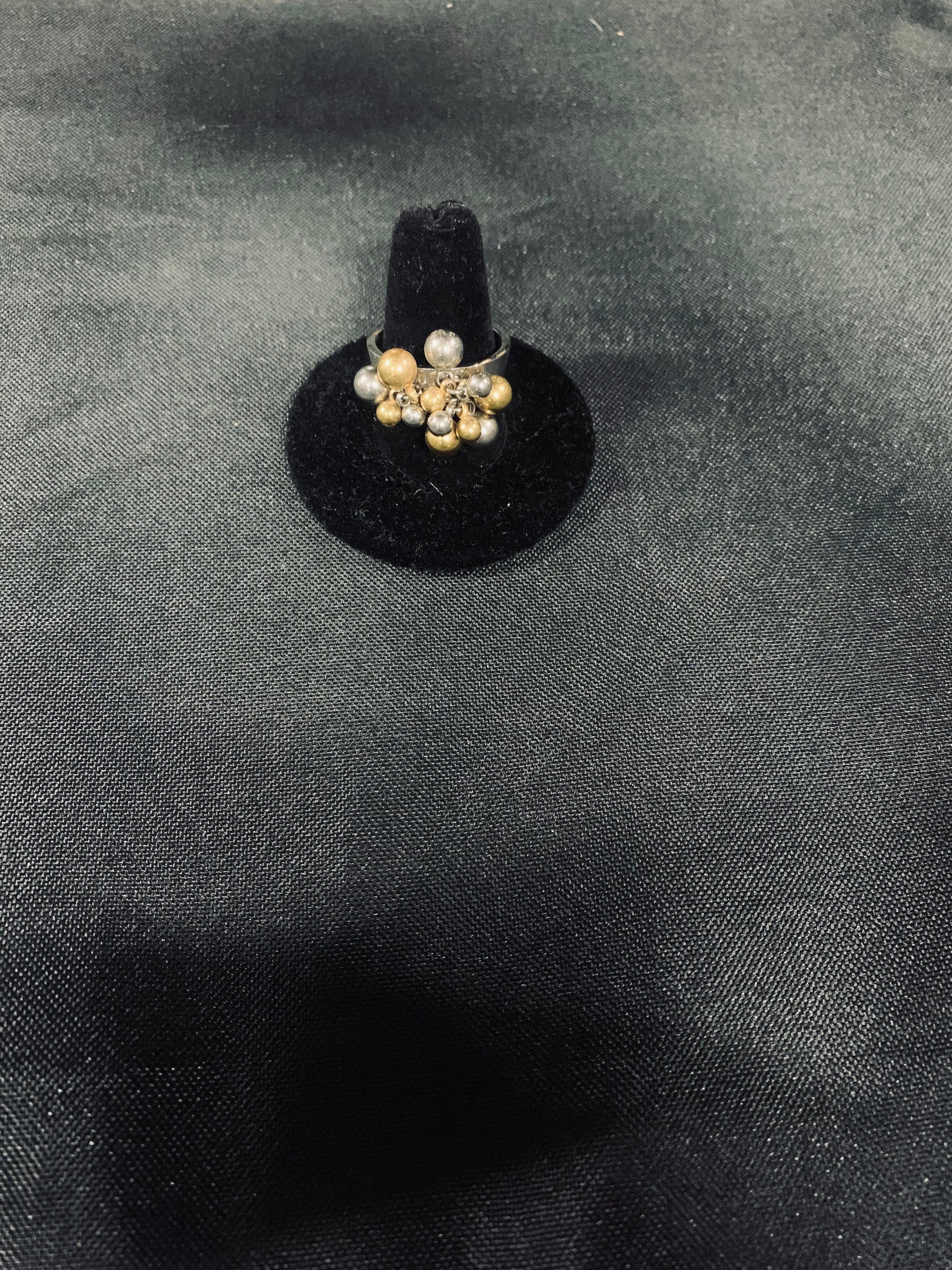 Bead Ring Silver-Gold