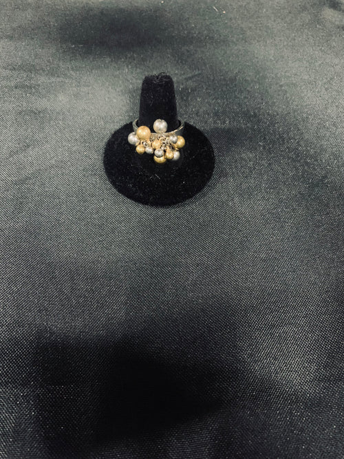 Bead Ring Silver-Gold