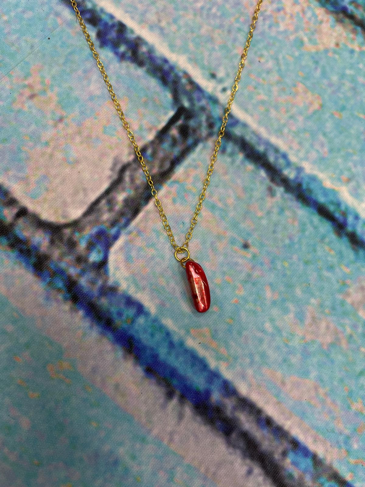 Necklace Set Red-Gold