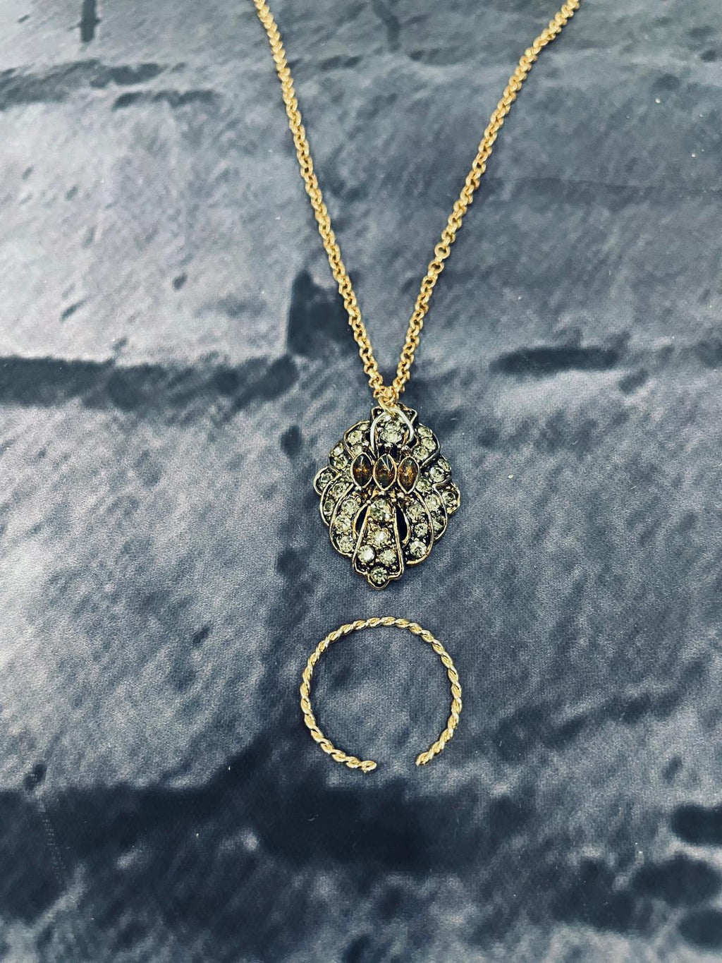Necklace + Ring Set Gold
