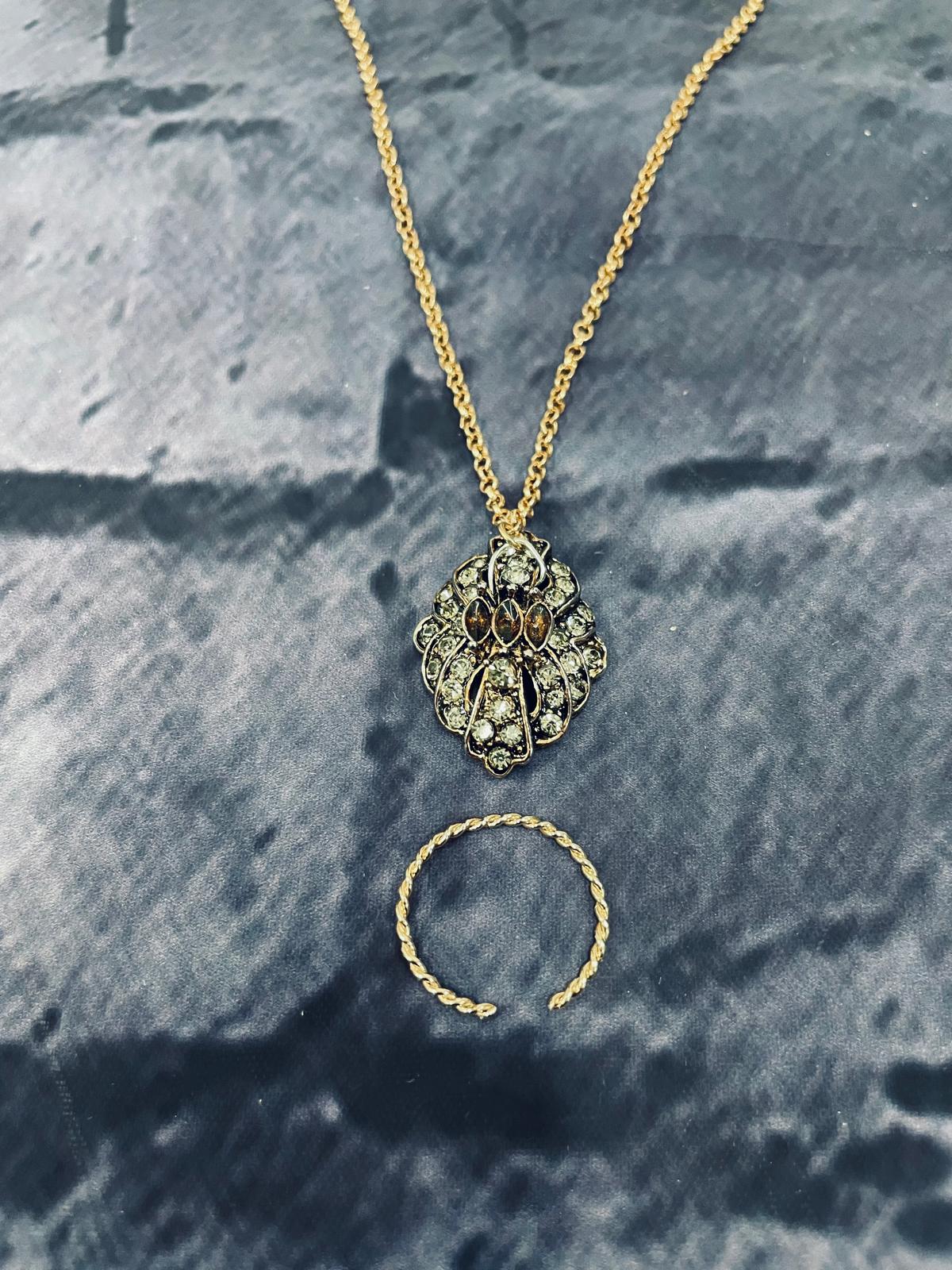 Necklace + Ring Set Gold